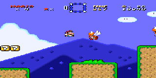 Screenshot Thumbnail / Media File 1 for Super Mario World (USA) [Hack by Stark v1.0Beta] (~Mario's Return Again)